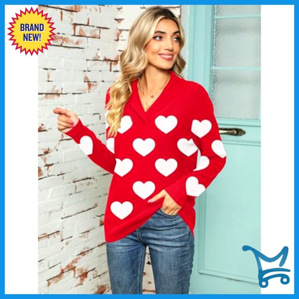 V Neck Pullover Sweater Long Sleeve Collar Knitted Soft Minimal Chic - Picture 3 of 5